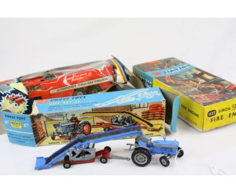 Three boxed Corgi diecast models to include Gift Set no 47 Workign Conveyor on Trailer with Ford 5000 Super Major Tractor and