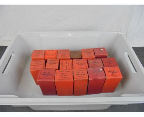17 Boxed Hornby O gauge items of rolling stock to include 3 x 42010 M1 Tender, 3 x 42219 Rotary Tipping Wagon No 20, 42134 No