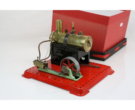 Mamod SE2 Stationery Live Steam engine with custom box, very good condition, with custom Mamod sticker/logo to side