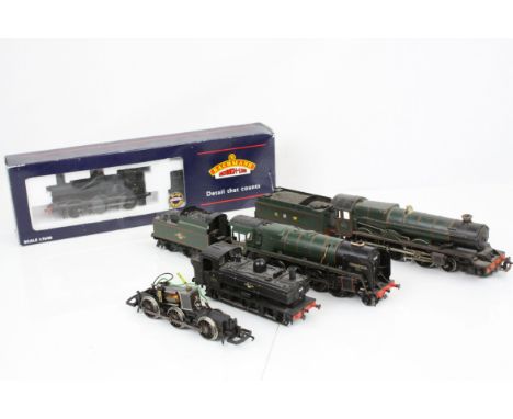 Four boxed OO gauge locomotives to include boxed Bachmann Blu Riband 32301 2251 Collett Goods 2260 BR Black e/emblem, Hornby 