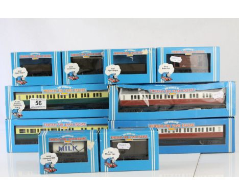 10 Boxed Hornby OO gauge Thomas The Tank Engine items of rolling stock to include R120 Express Composite Coach, R121 Express 