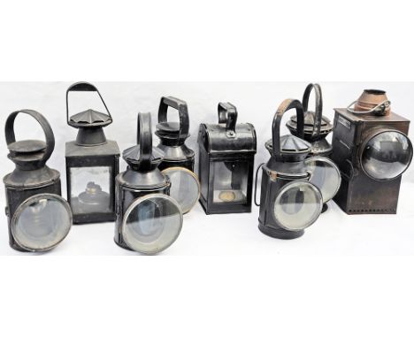 Railway Lamps, comprising: qty 5 handlamps including SR; 2 General Purpose including LMS and one SR signal lamp interior.