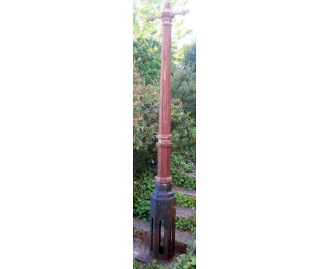 Midland Railway cast iron Lamp Post complete with ladder bars. Cleary marked Midland Railway Company on the base, it stands a