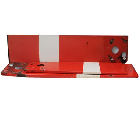 GWR enamel Home Signal Blades, qty 2 well marked together with a BR marked example.