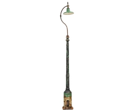 GWR C/I Lamp Post with 'swan neck' top. Post is 97 inches tall and the 'swan neck' fitting 51 inches. To be collected from ou