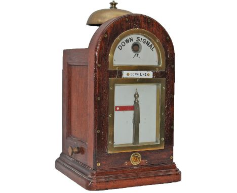 Preece 3 Wire Block Instrument brass plated SYX, enamel plated 'Down Line' and complete with bell on top. In excellent condit