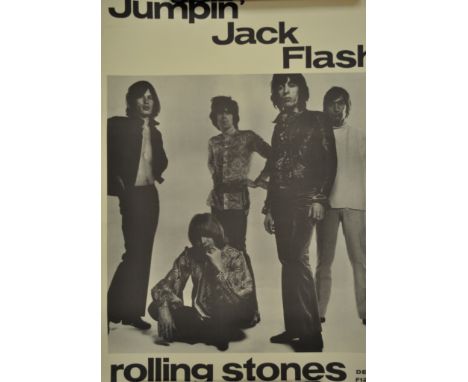 The Rolling Stones - Jumpin Jack Flash UK Decca records promotional poster