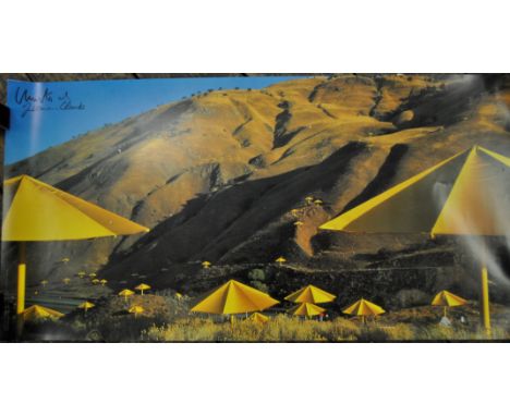 *Signed 1991 Javacheff Christo &amp; Jeanne - Claude Ubrellas Project offset lithograph