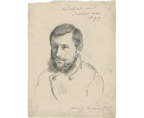 Corinth, Lovis -- Bauer aus Moterau/KönigsbergBleistift auf Velin. 1879.26,3 x 19,6 cm. Unten rechts mit Bleistift signiert "