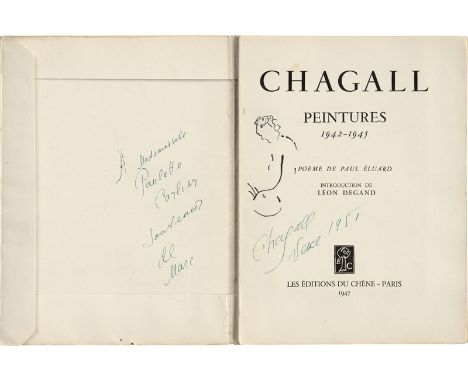 Chagall, Marc -- Peintures 1942-194516 Farboffsetdrucke sowie 2 Doppelbl. Titel, Text und Impressum auf Velin. Lose in Orig.-