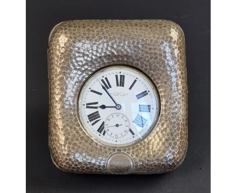 A Swiss nickel plated Goliath watch, the dial signed D.A &amp; Co, 'The Giant Lever', 56mm, stem wind, in a silver mounted ea