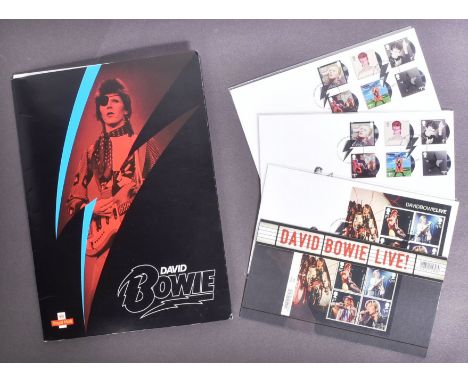 David Bowie - a limited edition Royal Mail Stamp Art Souvenir Folder with four additional Royal Mail First Day Covers. To inc