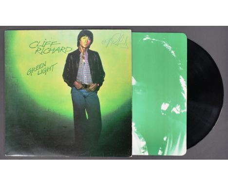 Cliff Richard - Green Light - autographed vinyl record LP, signed to the front cover in blue ink, undedicated. LP present. Ge