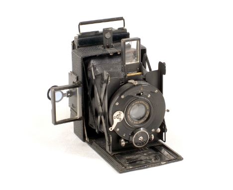 Rare Adams &amp; Co Vesta with Ross Zeiss Tessar 75mm f4.5. (condition 4F). Neat monogram (M R?) to front drop panel. (From t