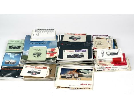 Large Quantity of Camera Brochures &amp; Instruction Books etc.  (Side of cabinet W)