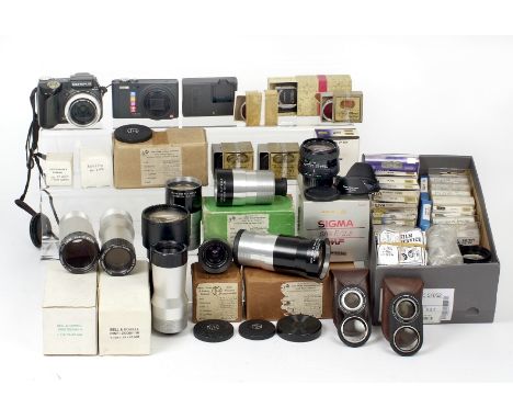 An Interesting Collection of Taylor Hobson Lenses &amp; Other Items. To include 9mm f1.9 Arriflex lens; 100mm f1.8, 64mm f16 