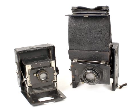 Two Folding Reflex Cameras - Amazing Examples of Folding Camera Design! An Ihagee Patent Folding Reflex, 6x9cm (condition 5F)