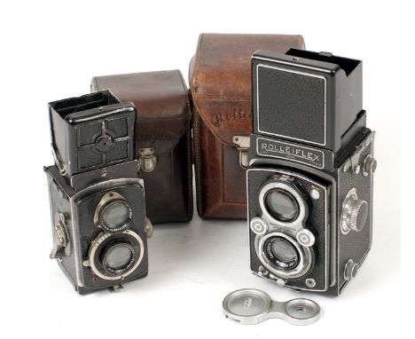 ADDITIONAL ITEM ADDED. Rolleiflex 4x4 with Tessar 6cm f2.8 (condition 6F) WITH BOX (not pictured) and a Rolleiflex Automat (s