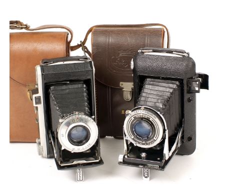 Two Kodak Folding Roll Film Cameras inc Regent CRF model. (condition 5F). (From the Bob White Collection).  (Cabinet Ib)