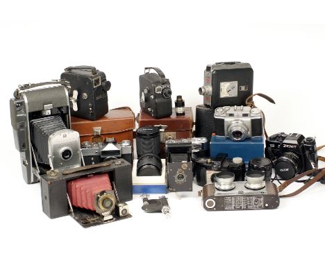 A Collectors End-Lot, With Pathescope Cine, Polaroid Model 150, Iloca Stereo etc. Conditions vary from average to good. All u