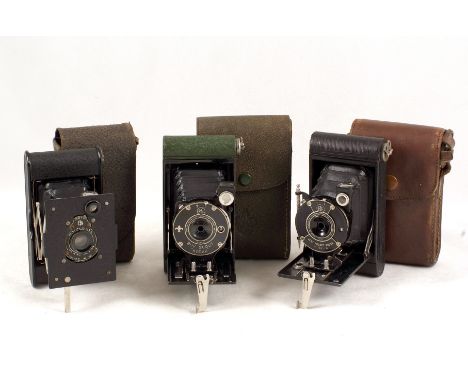 Three Kodak Vest Pocket Cameras, inc Boy Scout Model in Original Case. (all condition 4/5F). (From the Bob White Collection).