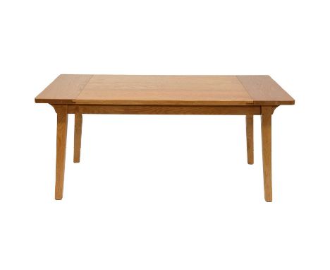 Ercol, modern extending dining table, 'Balmoral' series, with one draw-end leaf, closed length 175cm, extended 225cm, width 9