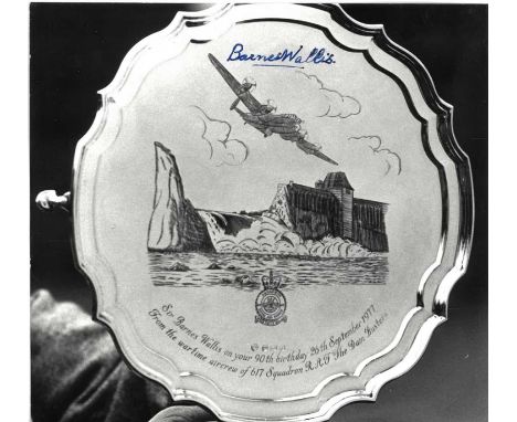 Dambusters / 617 Squadron interest; five letter signed by Barnes Wallis, Photograph of a presentation tray signed by Barnes W