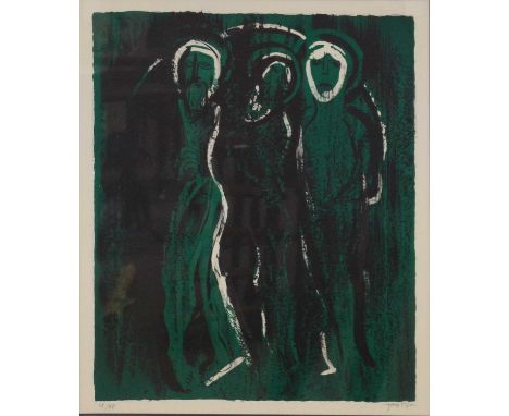 John Piper,Three Saints,limited edition lithograph 69/90, signed,55x45.5cm.