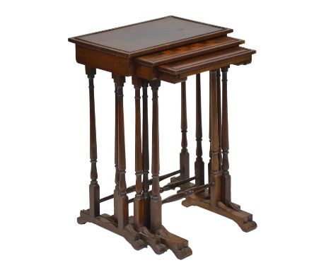 Quartetto of Victorian rosewood occasional tables, one with chessboard inlay, largest 49x42cm, height 71cm.Qty: 4Condition re