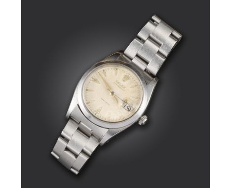 A gentleman's steel Oyster Precision wristwatch by Rolex, the signed dial with baton numerals, date aperture at 3, manual mov