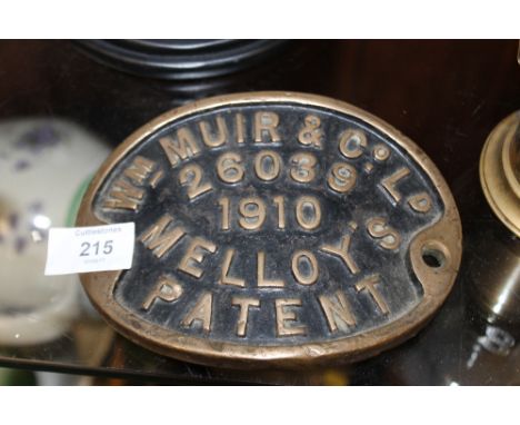 A CAST WMMUIR AND CO 1910 MELLOYS PATENT VINTAGE SIGN