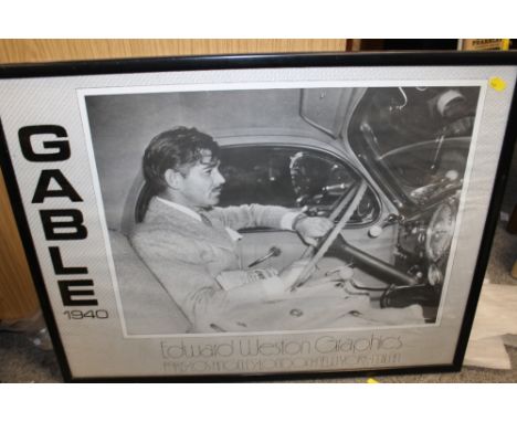 AN EDWARD WESTON GRAPHICS PRINT OF CLARK GABLE