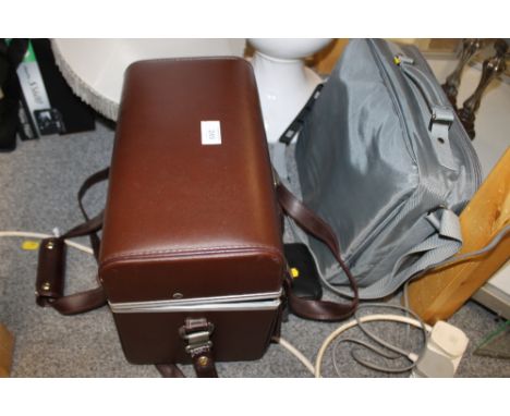 A CASED VINTAGE CANON CAMERA PLUS OTHER CAMERAS, PROJECTOR ETC