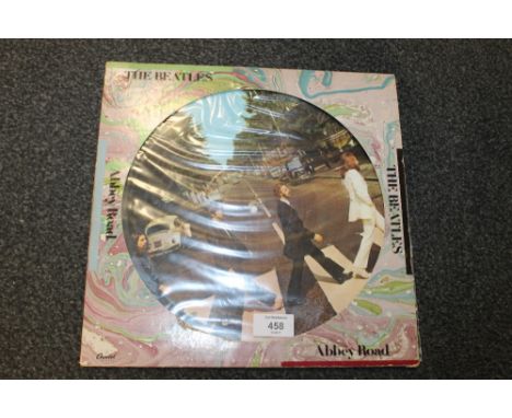 A VINTAGE THE BEATLES ABBEY ROAD PICTURE DISC LP RECORD 