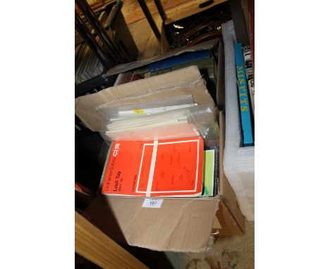 A BOX OF OS MAPS AND A BOX OF VINTAGE BOOKS