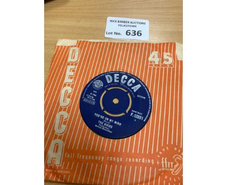 Records: The Birds - You're on my Mind - 7'' single on Decca F12031 1964 - sleeve and vinyl both fine cond