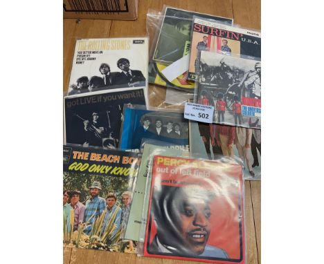 Records - A nice collection of classic 1960's EP's incl. Dave Clark Five, Rolling Stones - 3, Beach Boys - 2, Percy Sledge et