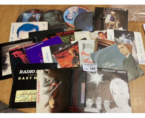 Records - Gary Numan/Tubeway Army 7" singles many picture sleeves and picture discs. (24)