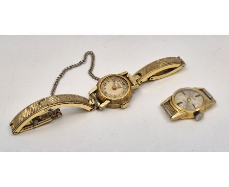 An Eldor 18ct. gold ladies wrist watch, manual movement, having signed silvered circular dial with quarterly baton hour marke