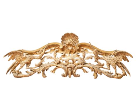 British Late 19th Century and later A carved giltwood mirror finial Along with a 20th Century near copy Provenance: Ossowski,