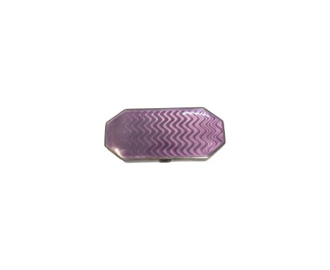 French Early 20th Century A guilloche enamel powder compact The original pink powder intact Dimensions:&nbsp; 1.75 in. (H) x 