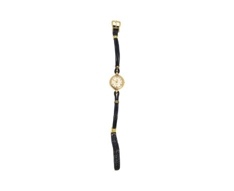 Rolex Circa 1950 An 18 carat yellow gold ladies' Rolex precision wristwatch The circular silvered dial with plain gold numera