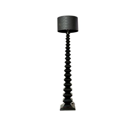 Contemporary A tall stacked polygonal lamp base  To be sold without reserve  Dimensions: 71 in. (H) x 12 in. (W) x 12 in. (D)