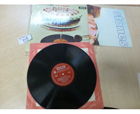 Records : Rolling Stones - Let it Bleed - Decca - red/unboxed mono &amp; original poster again sleeve/vinyl in great conditio