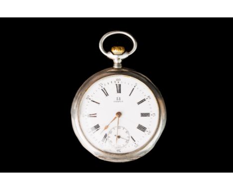 Omega pocket watch, GenÃ©ve. Silver case 0.800Factory number 5755280. The turn of the  20th century.Diameter 4,7 cm. The watc