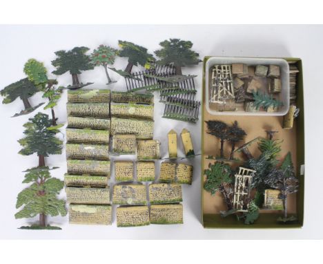 Britains, Johillco, Similar - A large loose quantity of Britains Farm Series and similar accessories. Lot includes over 15 tr