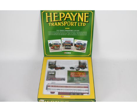Corgi - A boxed Limited Edition 1:50 scale Corgi CC99147 'H.E.Payne Transport Ltd set. The set contains three tractor units a