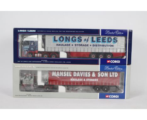 Corgi - A pair of boxed Corgi Limited Edition 1:50 scale diecast trucks. Lot consists of Corgi  CC13202 DAF XF Space Cab Curt