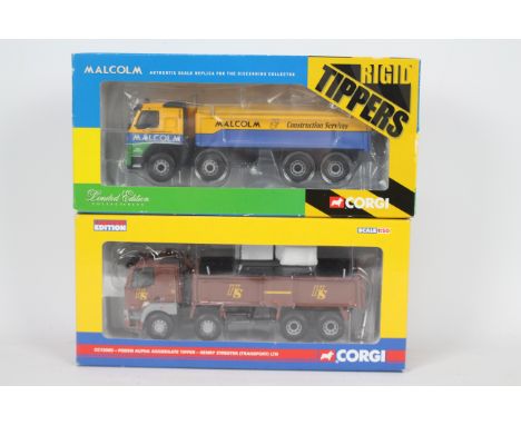 Corgi - Two boxed Corgi Limited Edition 1:50 scale diecast trucks from Corgi's 'Rigid' series. Lot consists of CC13504 Volvo 