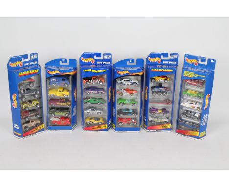 Hot Wheels - 6 x Gift Packs of five cars including House Calls truck pack # 21080, Baja Blazers # 21083, Star Explorers # 253